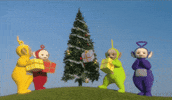 Excited Christmas Tree GIF by Teletubbies