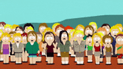 scared crowd GIF by South Park 