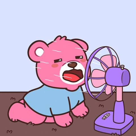 Sweating Teddy Bear GIF by BEARISH