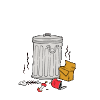 RIPNDIP_CAT bye alien skate trash Sticker