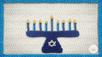 Candles Menorah GIF by Hallmark Gold Crown
