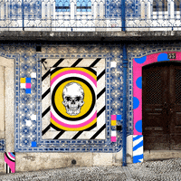 chuvardina art illustration pink blue GIF