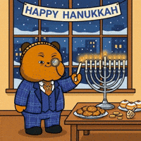 Happy Hanukkah GIF by Kanpai Pandas