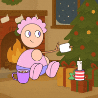 Snow Day Marshmallow GIF by Fatman