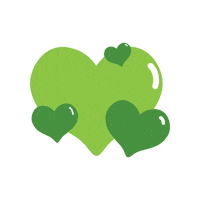 LymeNow love heart green hearts Sticker