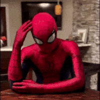 Tired Spiderman GIF
