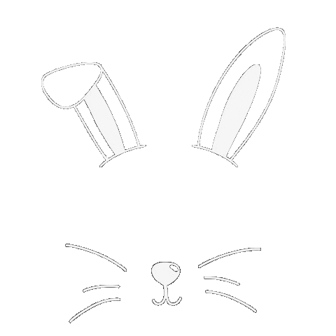 PokaDesign bunny mask easter happy easter Sticker