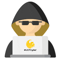 ucfcyber black yellow college university Sticker