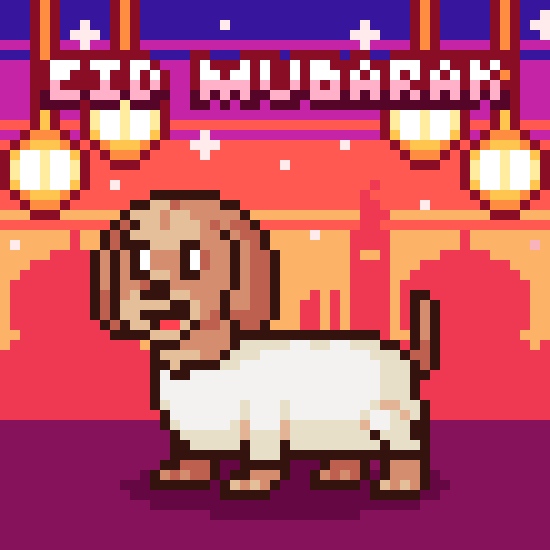 Muslim Eid Mubarak GIF by Abstract HotDogs