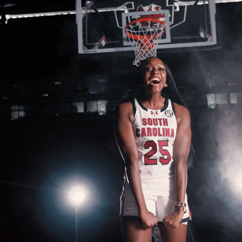 Womens Basketball Celebration GIF by Gamecock Athletics