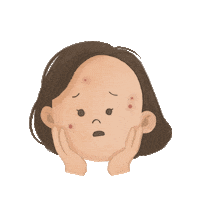 Skin Acne Sticker by By Lizzie Parra