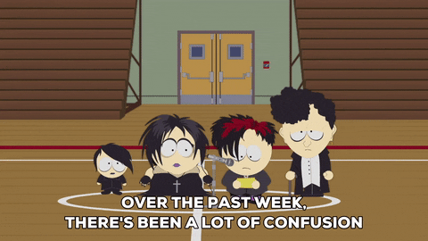 goth kids speaking GIF by South Park 
