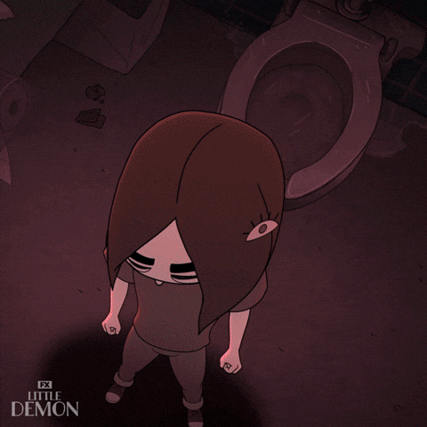 LittleDemonFX eyes bathroom portal apocalypse GIF