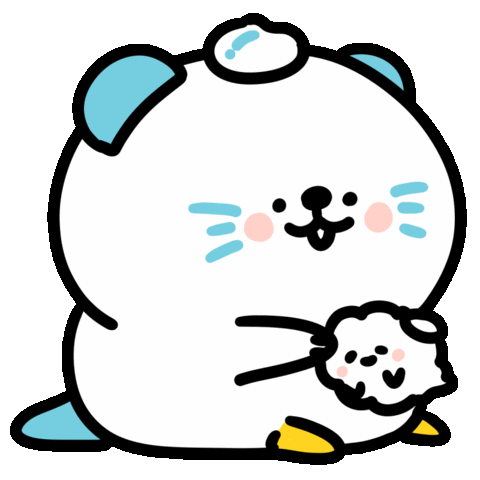 Cream Otter Sticker by 大白丸丸(daibai maru)