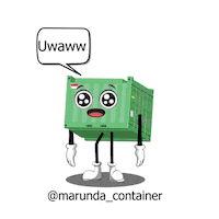 marundacontainer wow aww whoa container Sticker