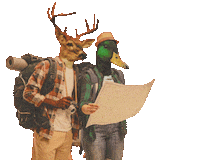 campfimfo duck camping camp deer Sticker