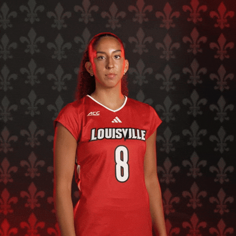 Volleyball Go Cards GIF by Louisville Cardinals