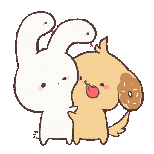 chimera_abyss giphyupload dog kawaii hug Sticker