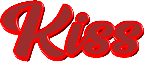 text kiss Sticker