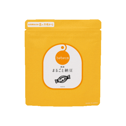 sunaoseiyaku 離乳食 bebeco ベベコ まるごと納豆 Sticker