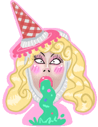 Drag Queen Puke Sticker by Vision Drag