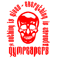 GYMREAPERS fitness workout gym skull Sticker