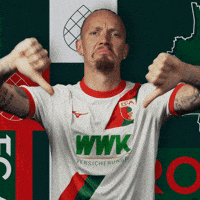 Marius Wolf Thumbs Down GIF by FC Augsburg 1907