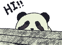 taraaxis hi panda pandaxis Sticker