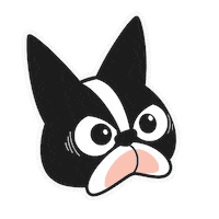 Angry Boston Terrier Sticker by HeeDong