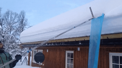 snow rooftop GIF