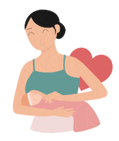 Breastfeeding Babyandbreakfast Sticker by Bride and Breakfast / Baby and Breakfast