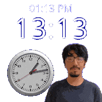 13 13 1 Pm Sticker