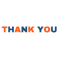 LightSocial blue thank you orange lightsocial Sticker