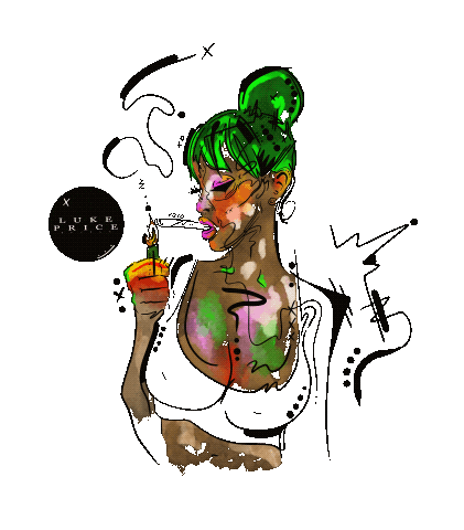 Lukepricedesigns green gay stoner lukepricedesigns Sticker