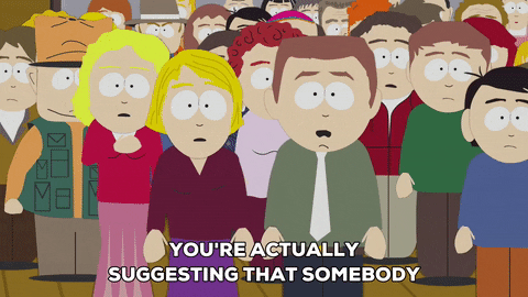 crowd explaining GIF by South Park 