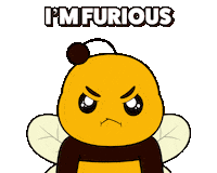 Angry Excuse Me Sticker by Plan Bee Studios