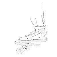 number810 illustration skateboard skating vans Sticker