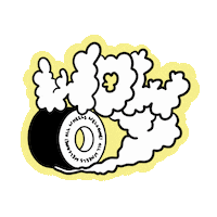 Roller Skate Wow Sticker