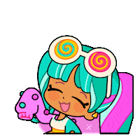SparklesMagicalMarket happy pink excited wave Sticker