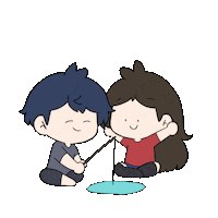 Girl Chilling Sticker