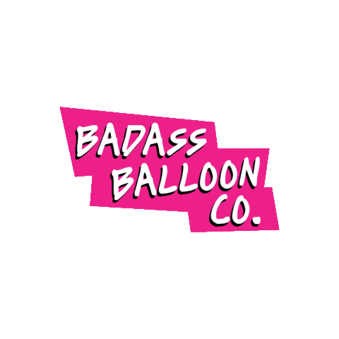 badassballoonco giphyupload pink black balloon Sticker