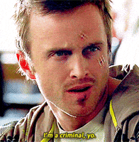 breaking bad criminal aaron paul jesse pinkman im a criminal GIF
