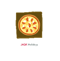 Party Pizza Sticker by LuxuryVillaNorthGoa