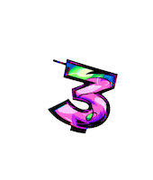 iodisworld text 3 graffiti 333 Sticker