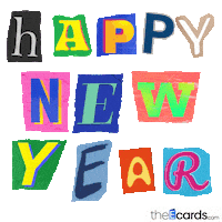 Happy New Year Sticker by TheEcards.com