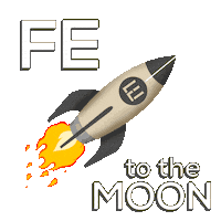 fecreative moon rocket rakete fepromotion Sticker