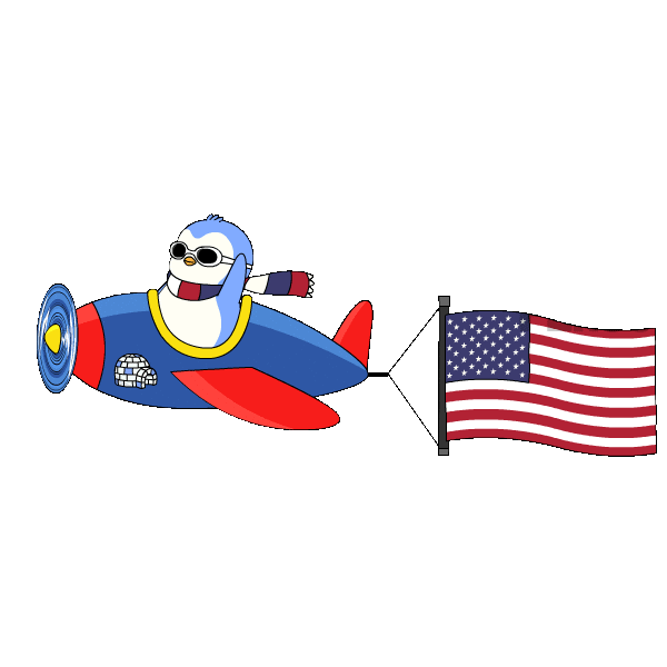 United States Penguin Sticker by Pudgy Penguins