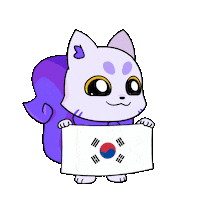 K-Pop Flag Sticker by Lucky Kat Studios