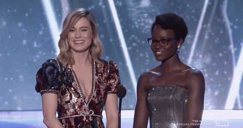 lupita nyongo bie larson GIF by SAG Awards