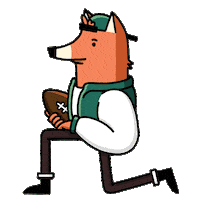 Football Kneel Sticker by Holler Studios